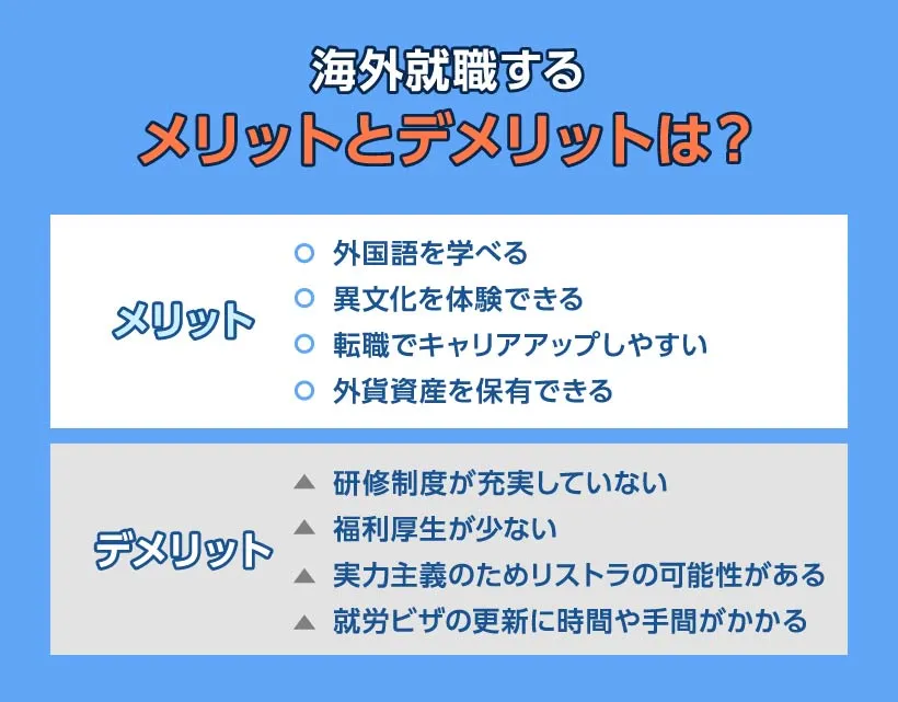 海外就職するメリットとデメリットは？