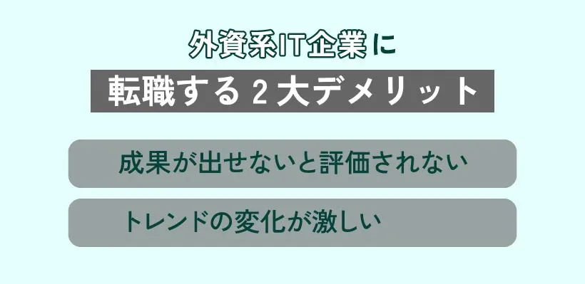 外資系IT企業に転職する2大デメリット