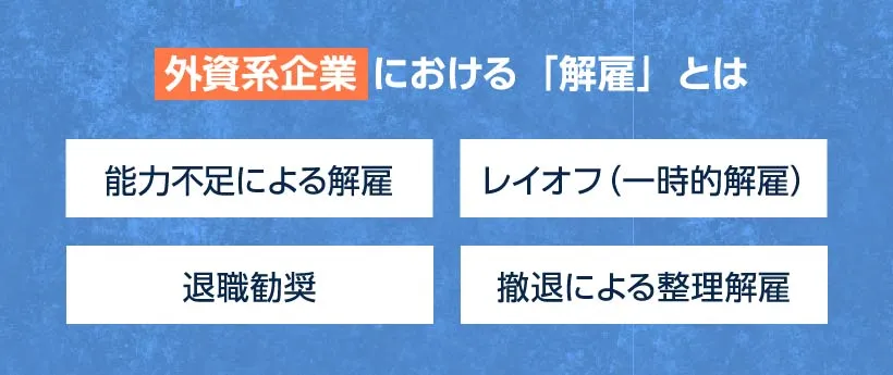 外資系企業における「解雇」とは