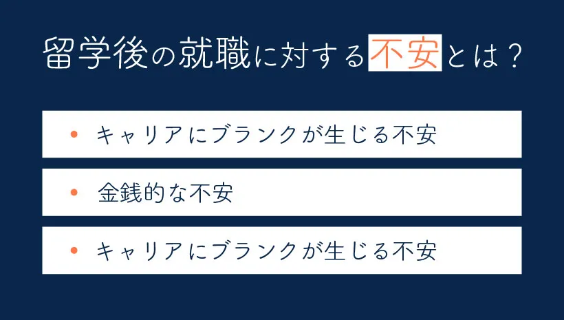 留学後の就職に対する不安とは？